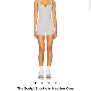 Sculpt Shortie Heather Grey Shapewear Bodysuit
